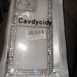 Silver Rhinestone Phone Case for IPhone 16 pro max